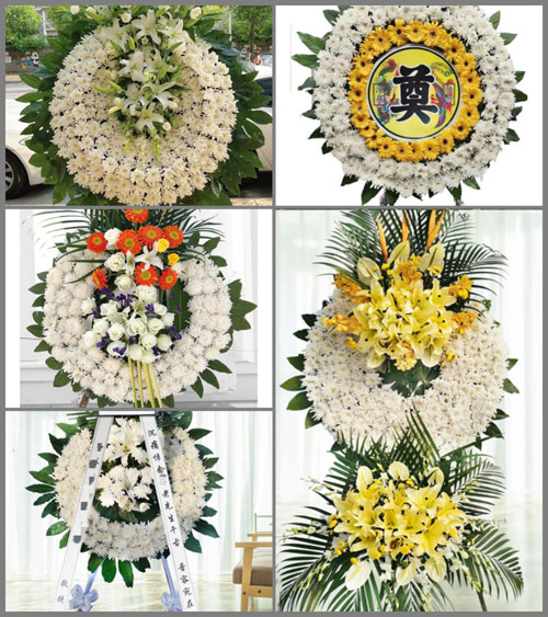 浙江省丽水莲都区碧湖镇郎奇村花圈速递